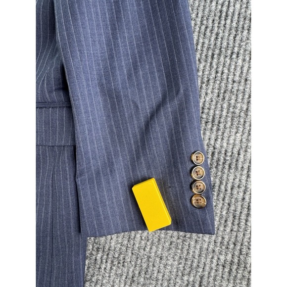 Brooks Brothers Suit Jacket 40 S Blue Wool Striped 346 Fitzgerald Fit Designer - Picture 14 of 15